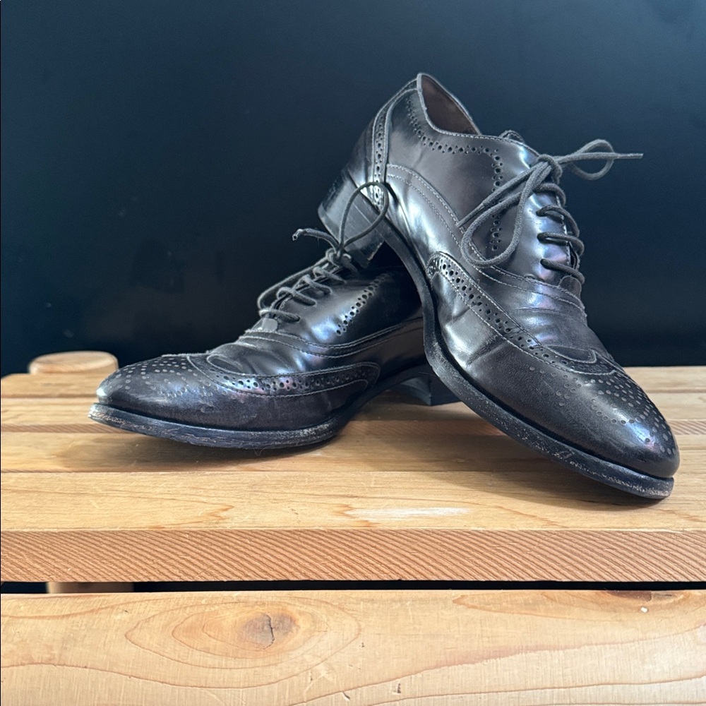 Nero Giardini Black/brown Leather Brogue Oxfords
